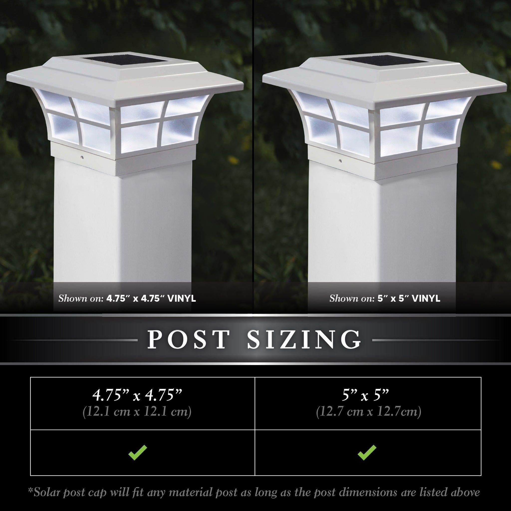 Classy Caps - 5x5 Prestige Solar Post Cap - Lights Canada