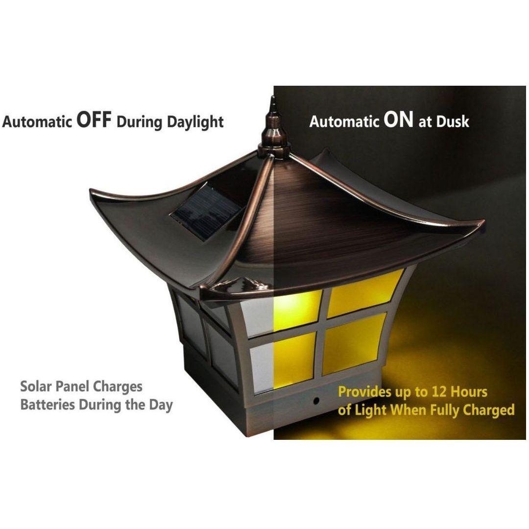 Classy Caps - 4x4 Ambience Solar Post Cap - Lights Canada