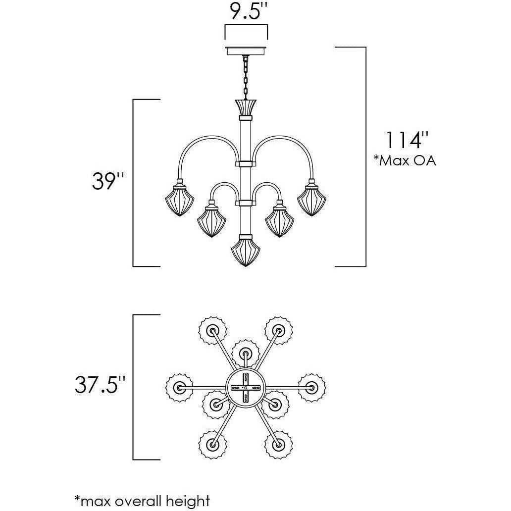 Studio M - Wilshire 10-Light LED Chandelier - Lights Canada