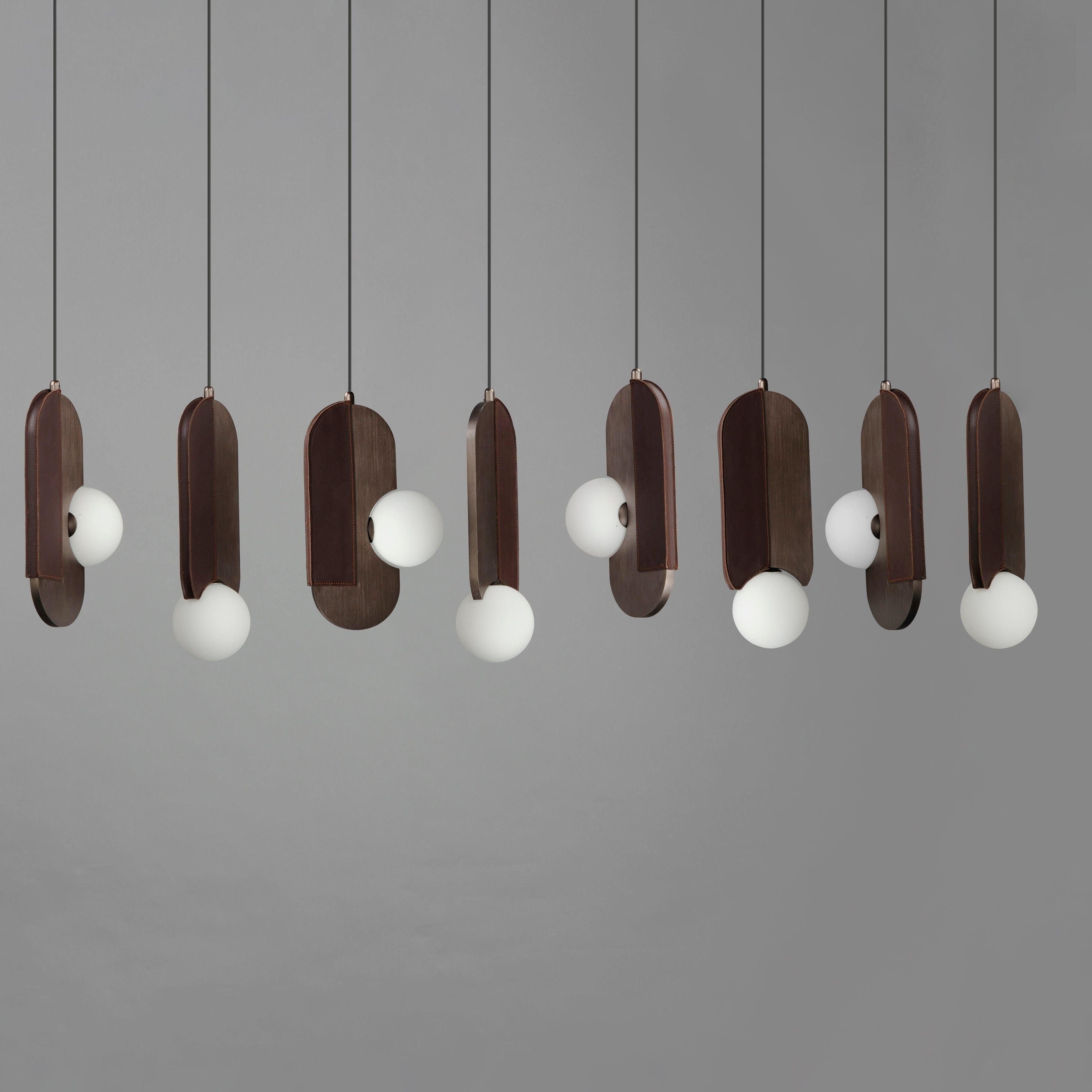 Studio M - Stitched 8-Light Linear Suspension - Lights Canada