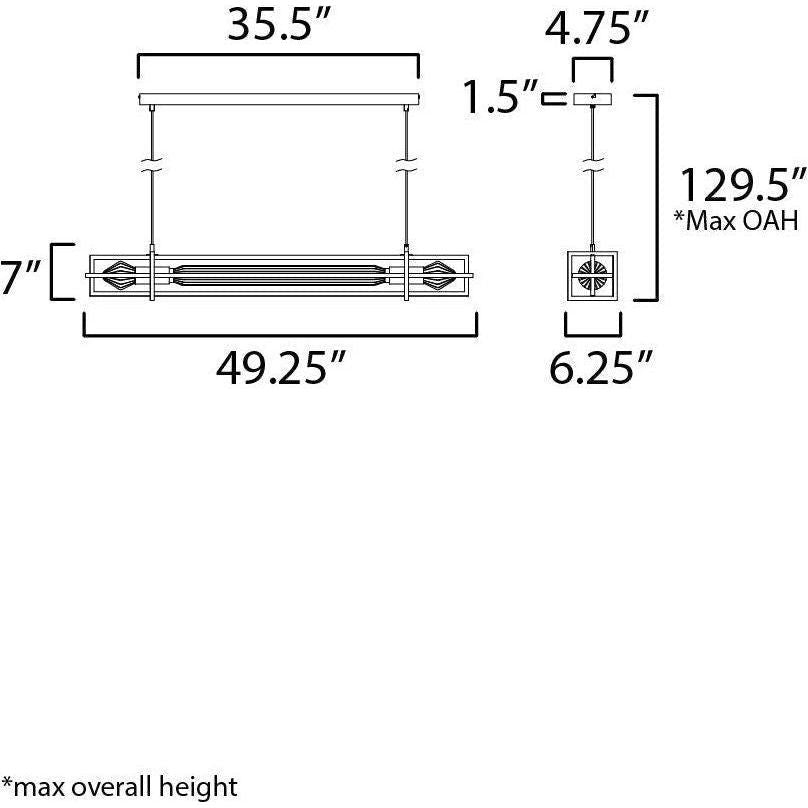 Studio M - Zeppelin 50" LED Linear Suspension - Lights Canada