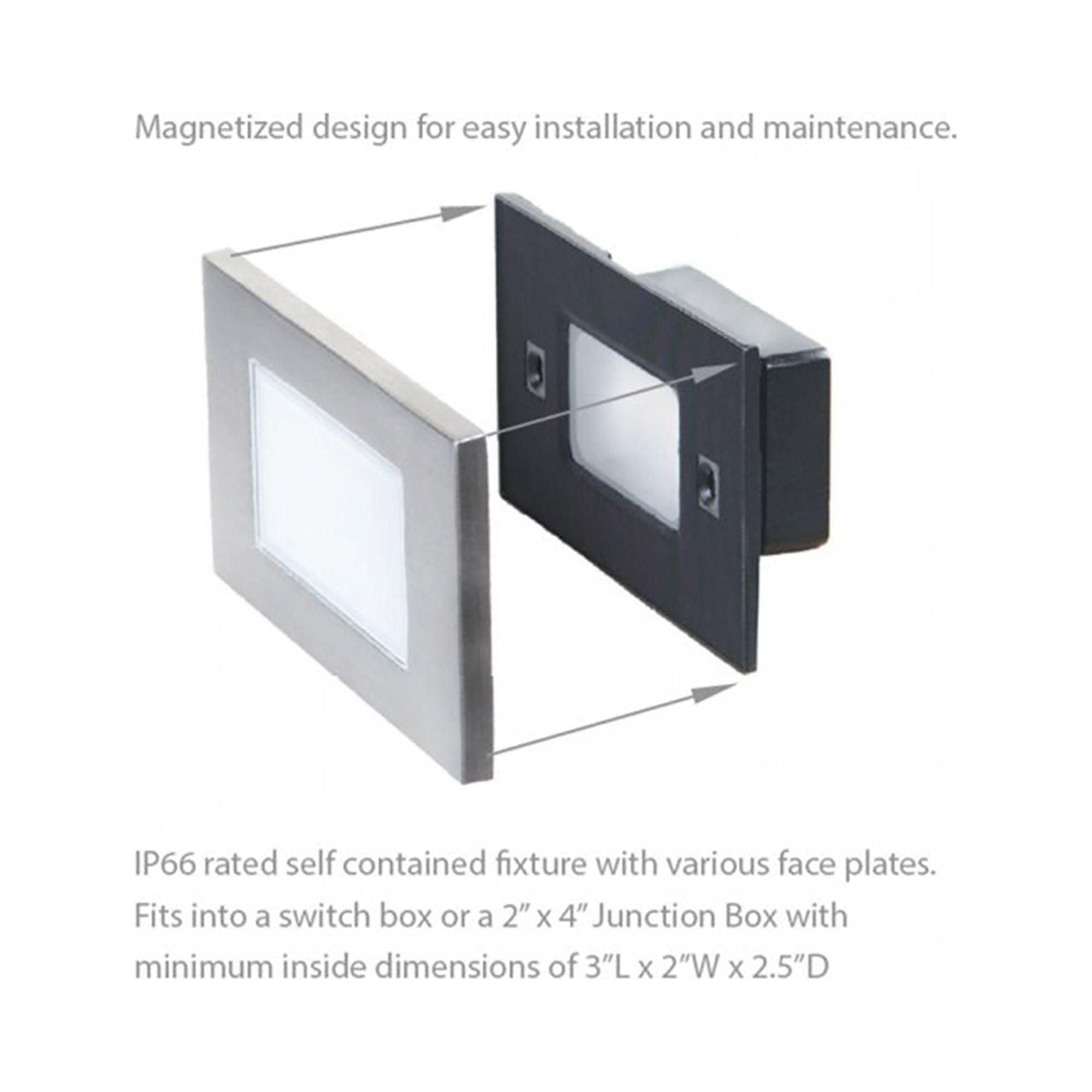 WAC Lighting - LEDme 120V LED Horizontal Diffused Indoor/Outdoor Step and Wall Light - Lights Canada