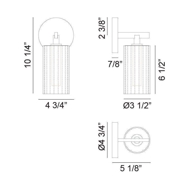 Matteo - Kristof 1-Light Wall Sconce - Lights Canada