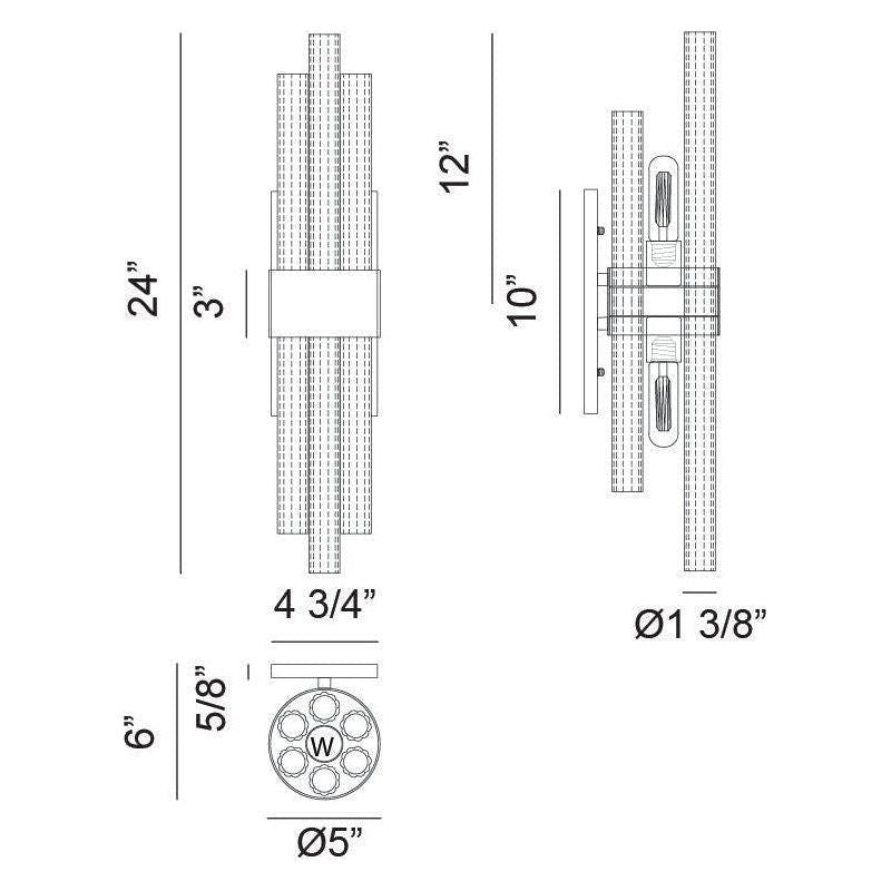 Matteo - Kellan 24" 2-Light Wall Sconce - Lights Canada