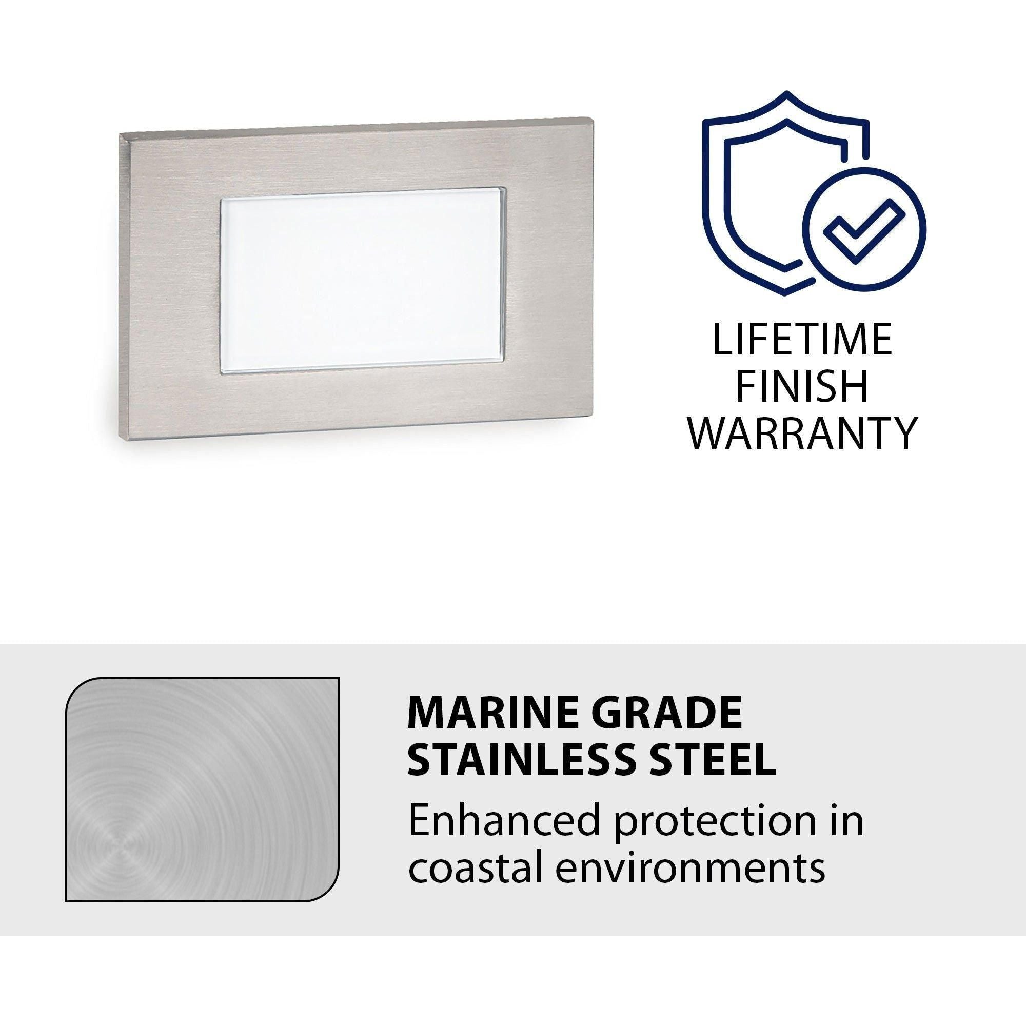 WAC Lighting - LEDme 120V LED Horizontal Diffused Indoor/Outdoor Step and Wall Light - Lights Canada