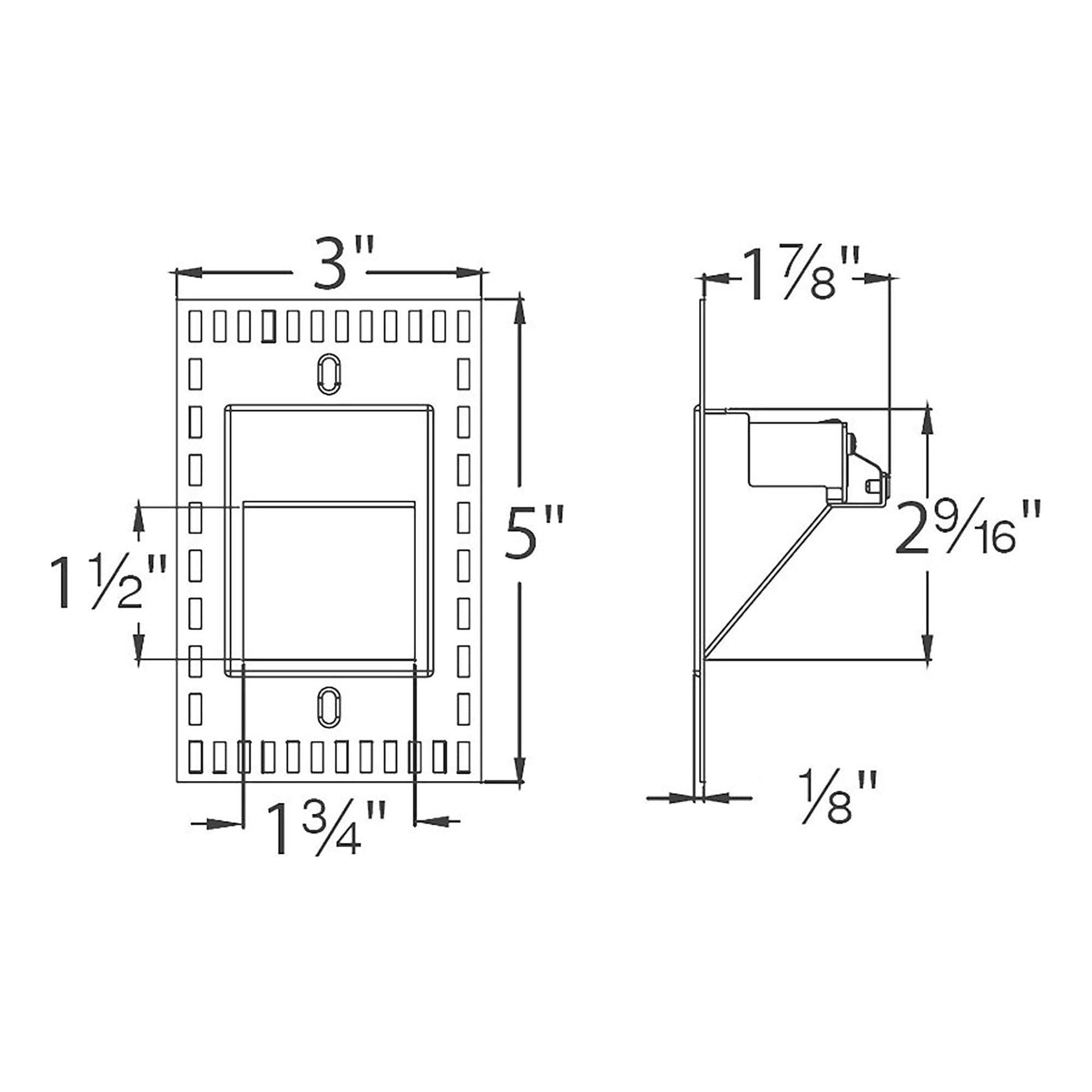 WAC Lighting - LEDme 120V LED Vertical Invisible Trim Step and Wall Light - Lights Canada