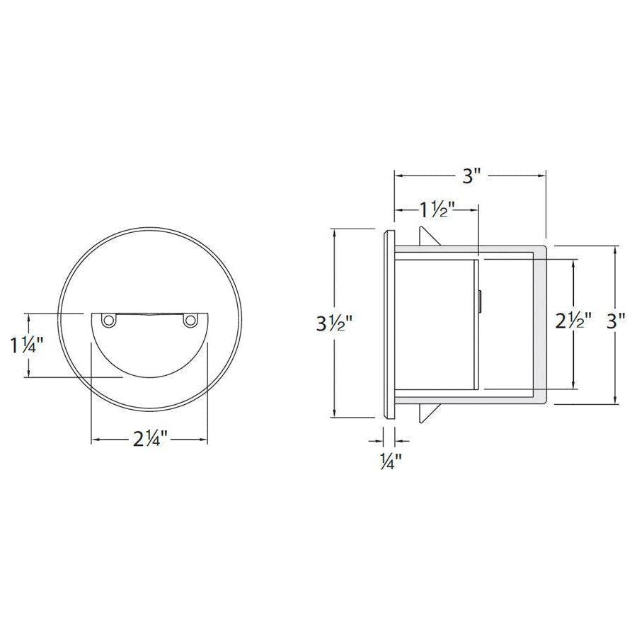 WAC Lighting - LEDme 120V LED Half-Round Indoor/Outdoor Step and Wall Light - Lights Canada