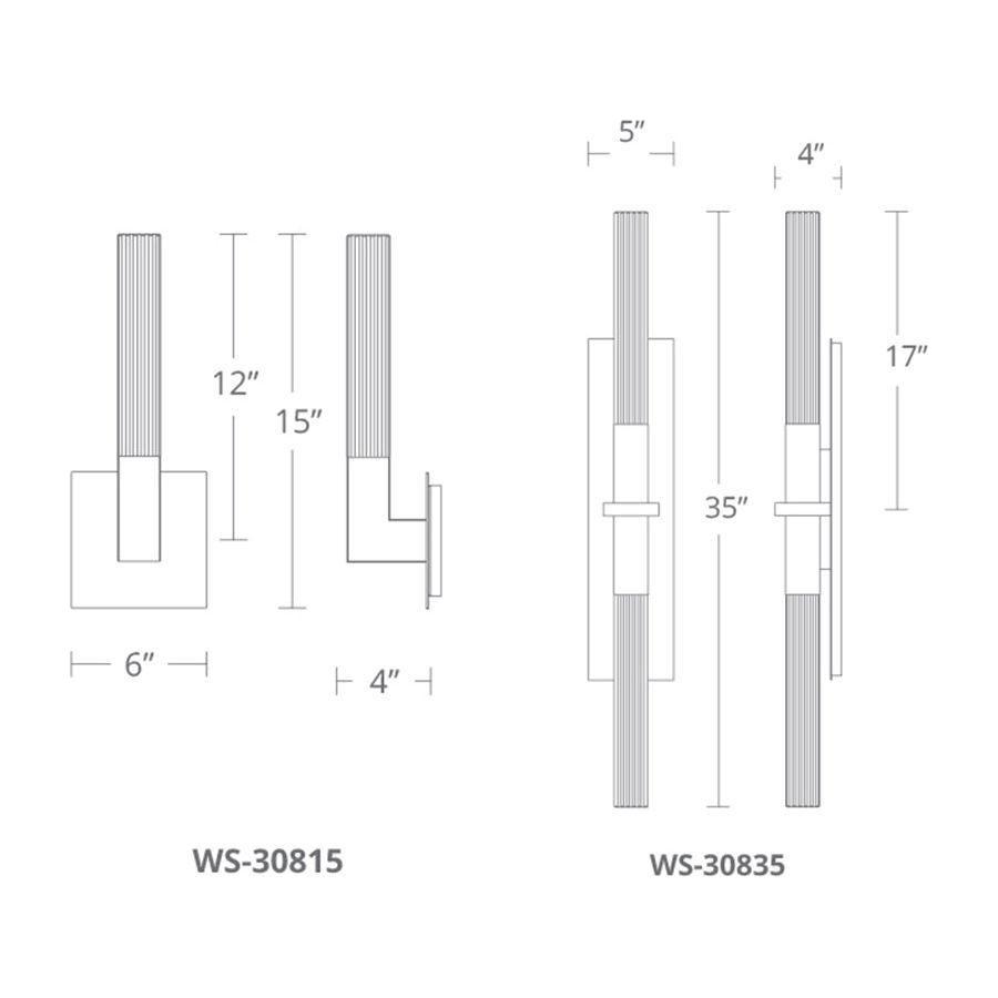 Modern Forms - Cinema 35" LED Double Light Wall Sconce - Lights Canada
