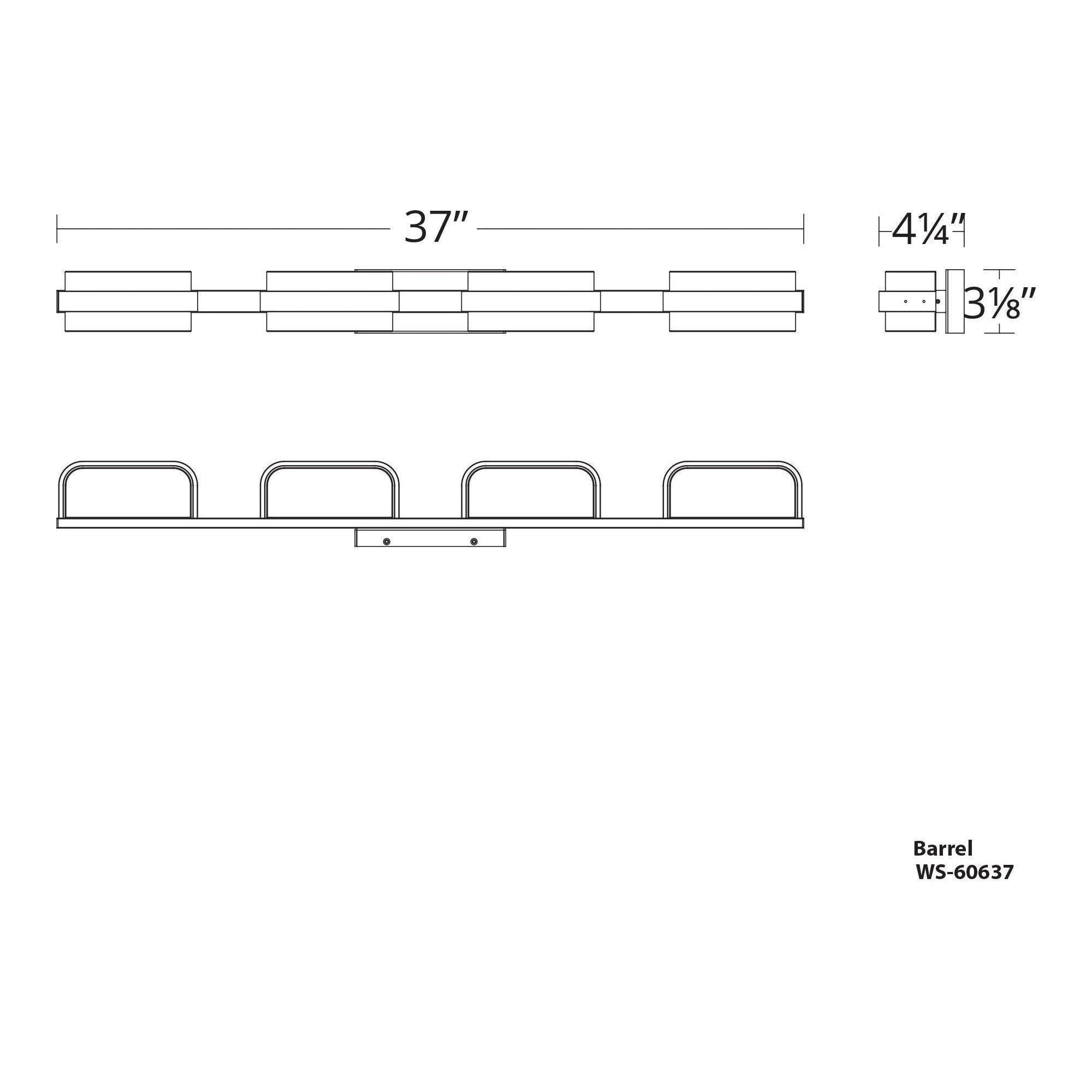 Modern Forms - Forbes 37" 4 Light LED Wall Sconce - Lights Canada