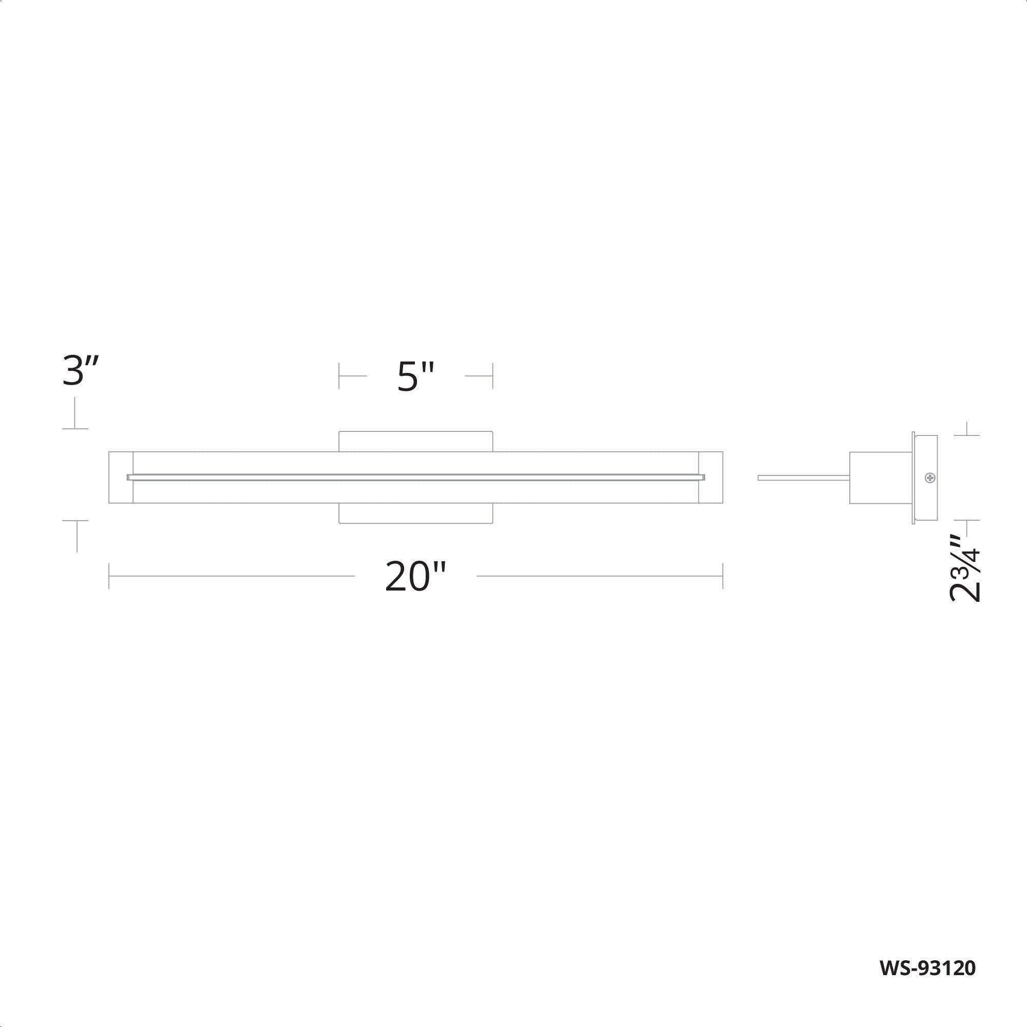dweLED - Spectre 20" LED Bath Vanity & Wall Light - Lights Canada