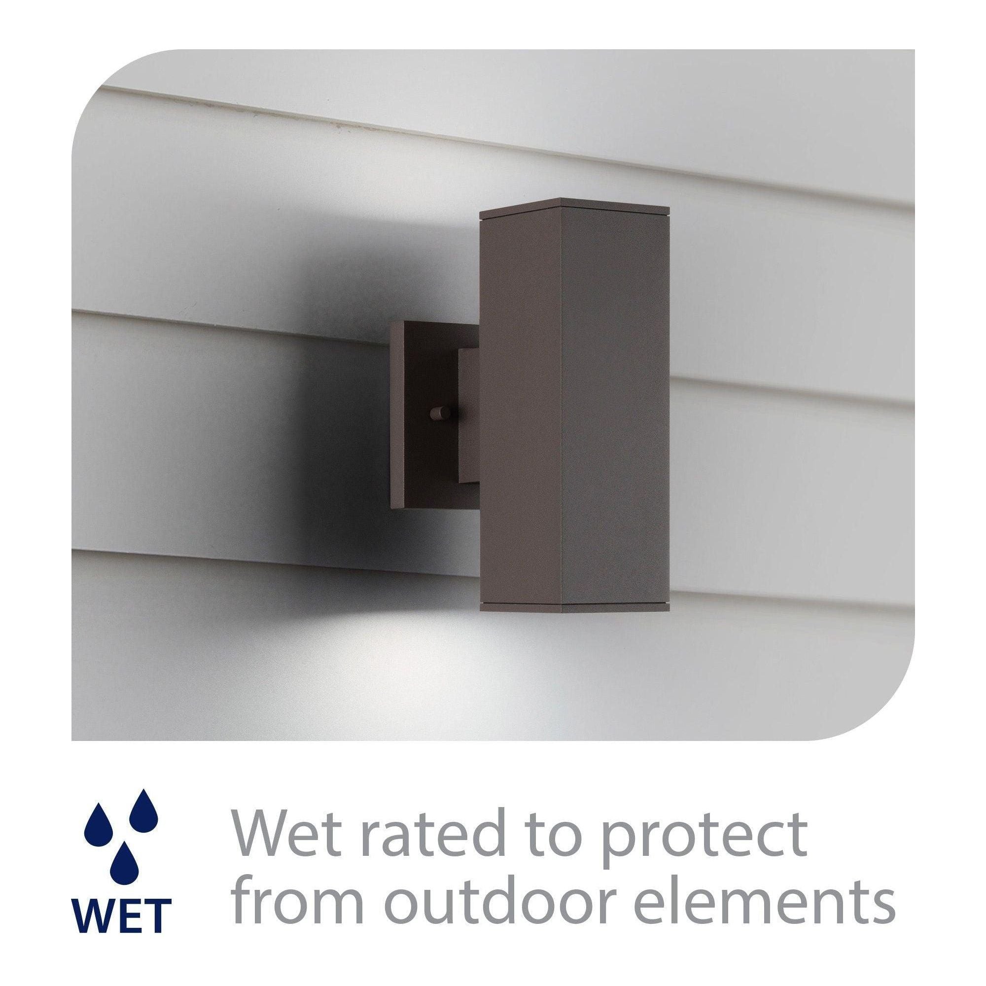 WAC Lighting - Cubix LED Double Up and Down Indoor/Outdoor Wall Light - Lights Canada
