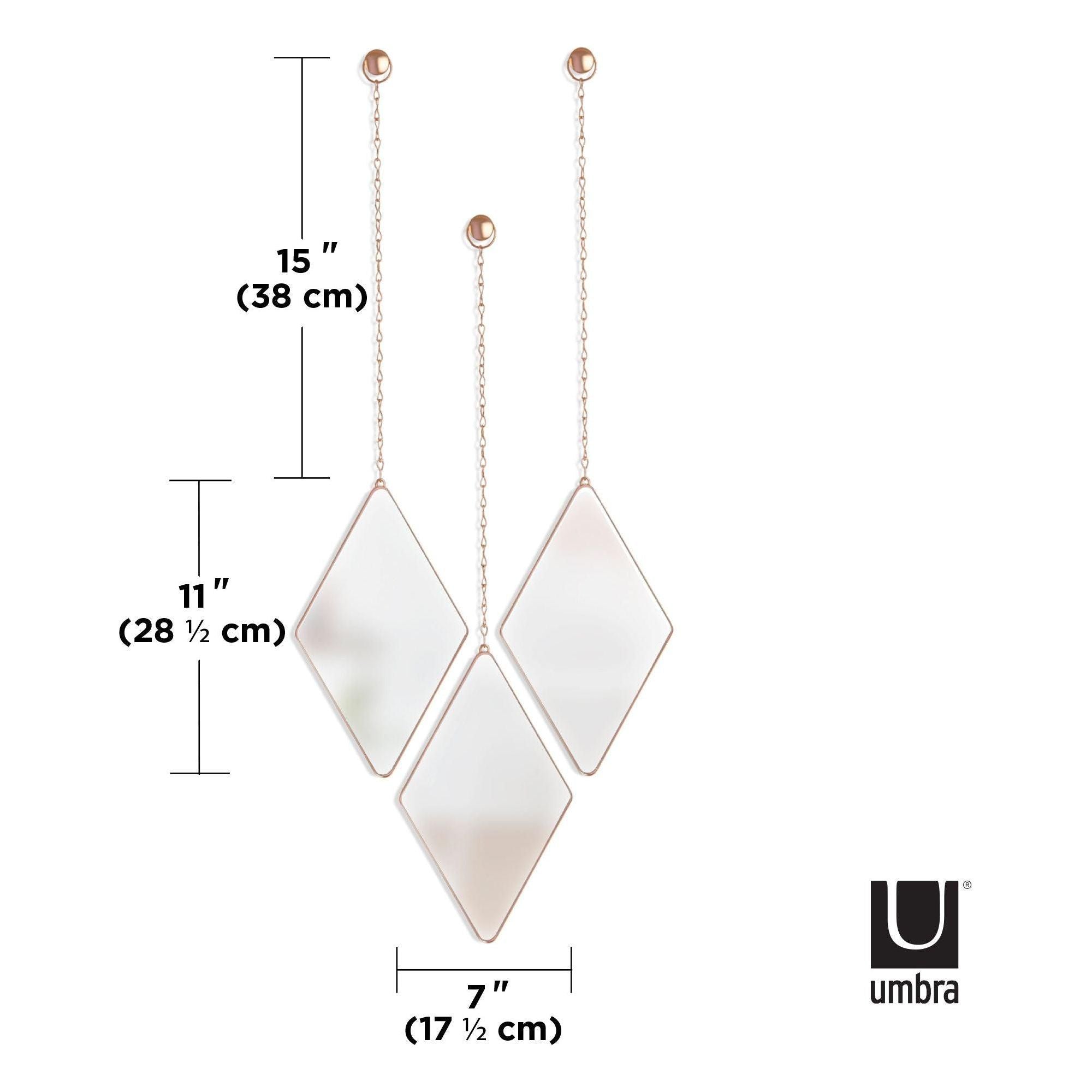 Umbra - Dima Diamond Mirrors (Set of 3) - Lights Canada
