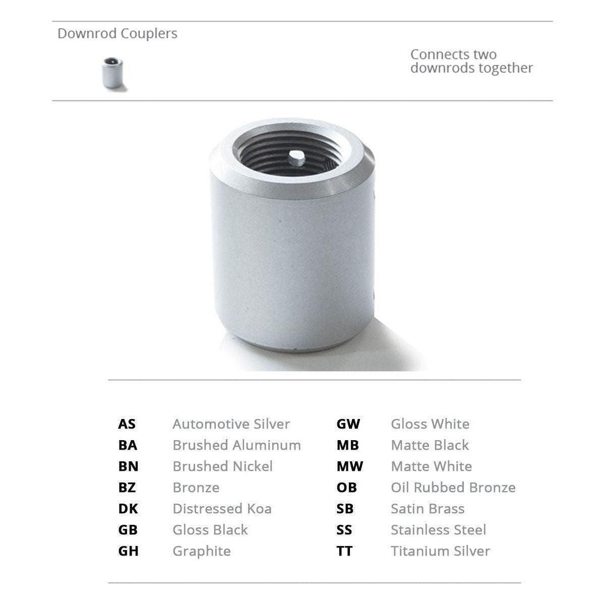 Modern Forms - Ceiling Fan Downrod Coupler - Lights Canada