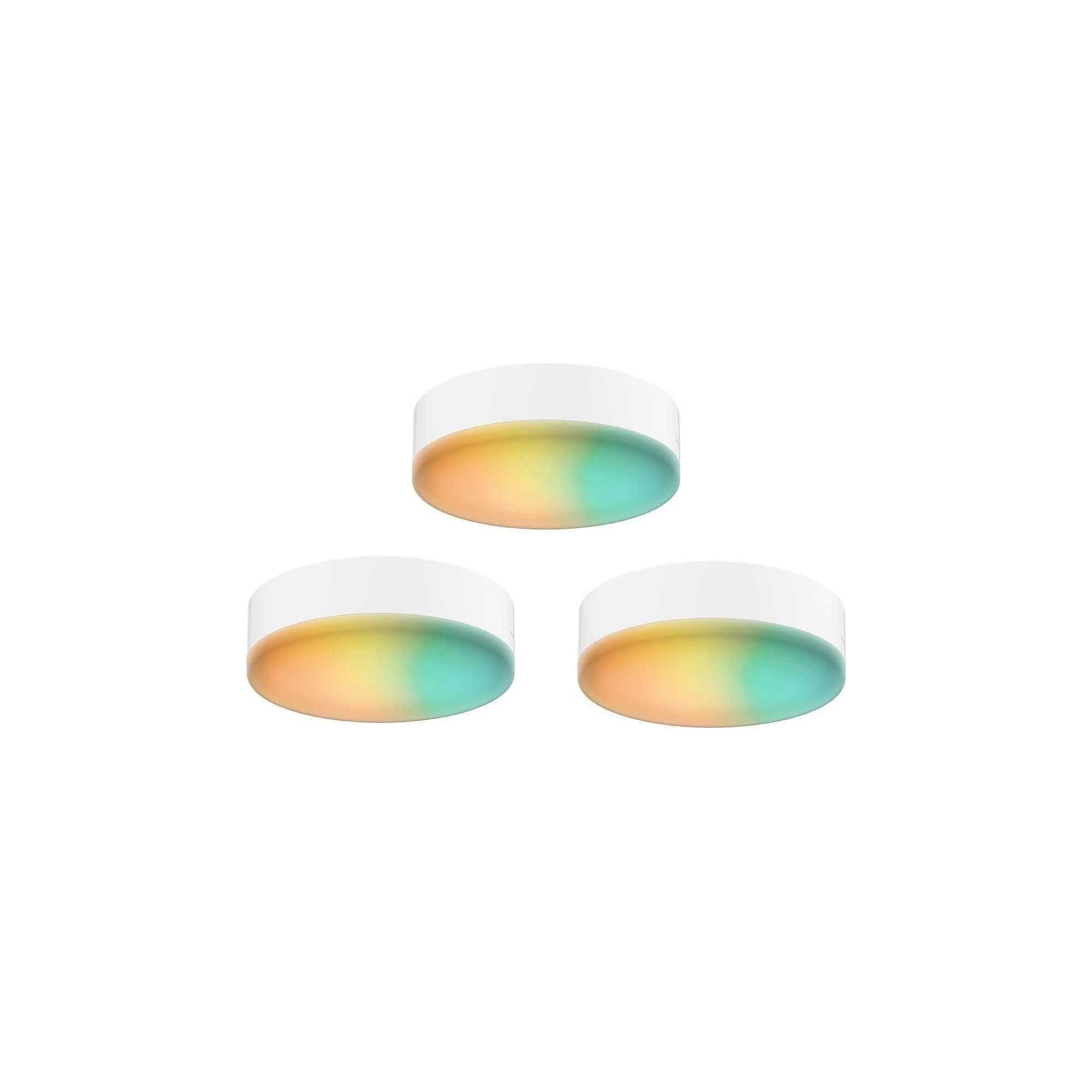 DALS - Smart Rgb-Cct Led Under Cabinet 3 Pack Puck Light Set - Lights Canada
