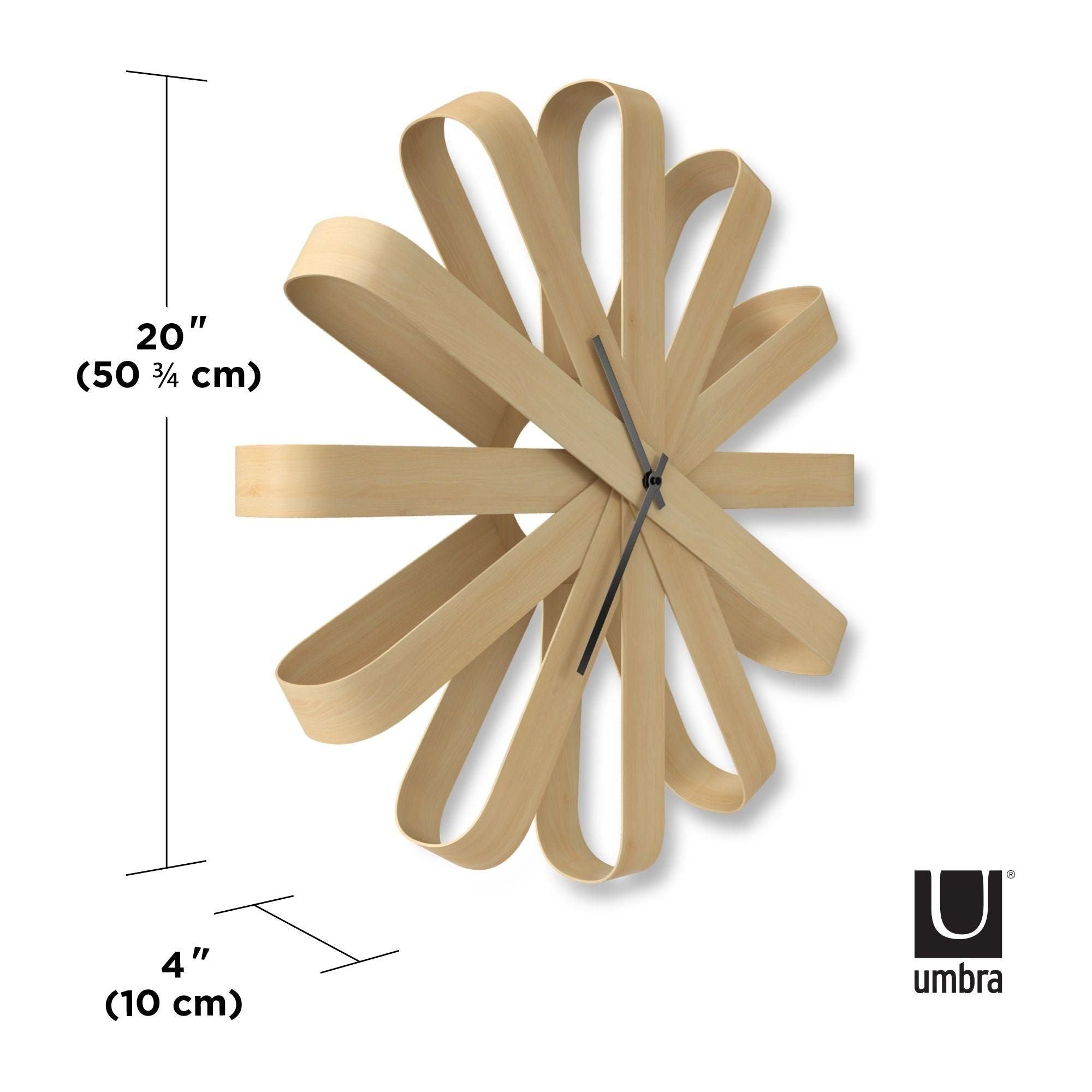Umbra - Ribbonwood Wall Clock - Lights Canada