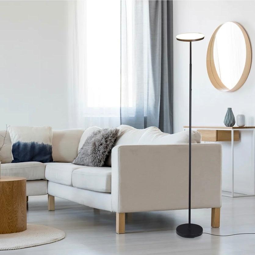 black torchiere floor lamp