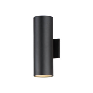 led cylindrical black outdoor wall light