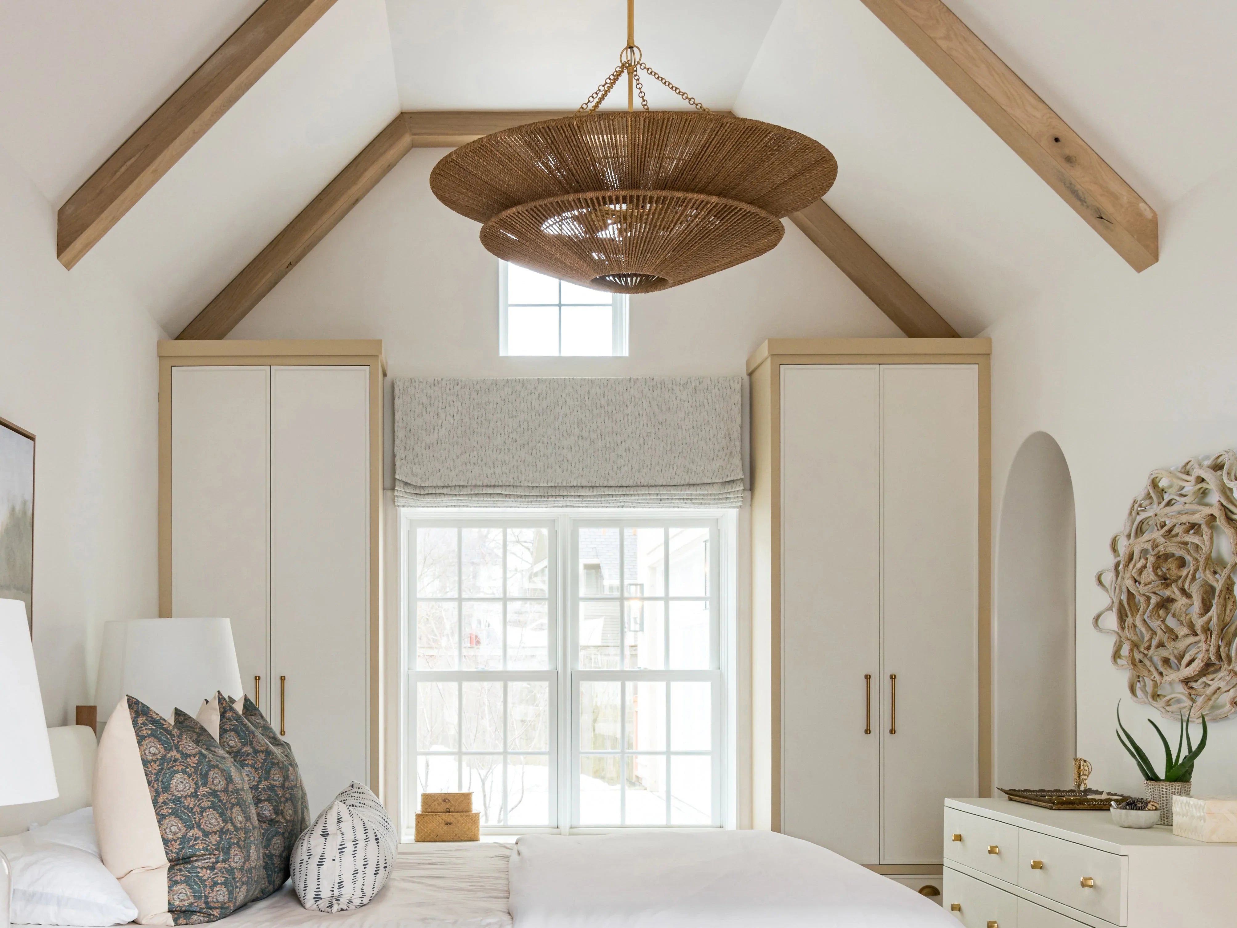 rattan chandelier bedroom light