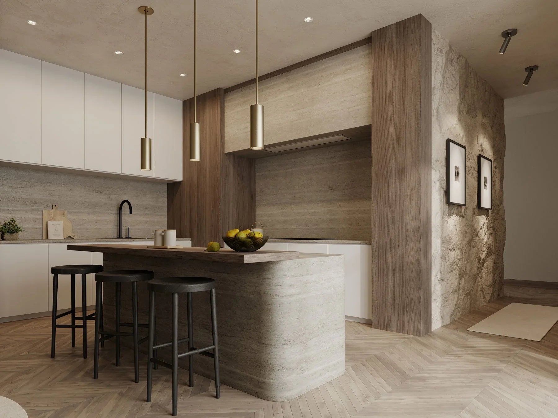 contemporary modern pendant lights in kitchen