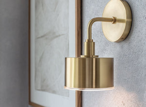 Quiet Luxury wall sconce with a sleek gold finish and minimalist design, adding understated elegance to a modern space.