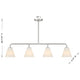 Blair 4-Light Linear Chandelier