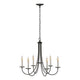 Simple Sweep 6-Arm Chandelier