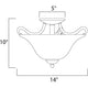 Basix 2-Light Semi-Flush Mount