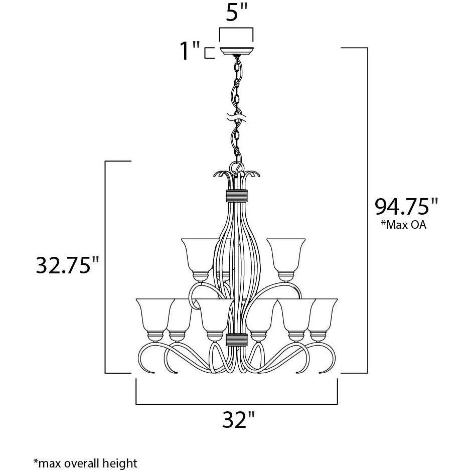 Maxim Lighting - Basix 9-Light Chandelier - Lights Canada