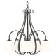 Sweeping Taper 5-Arm Chandelier