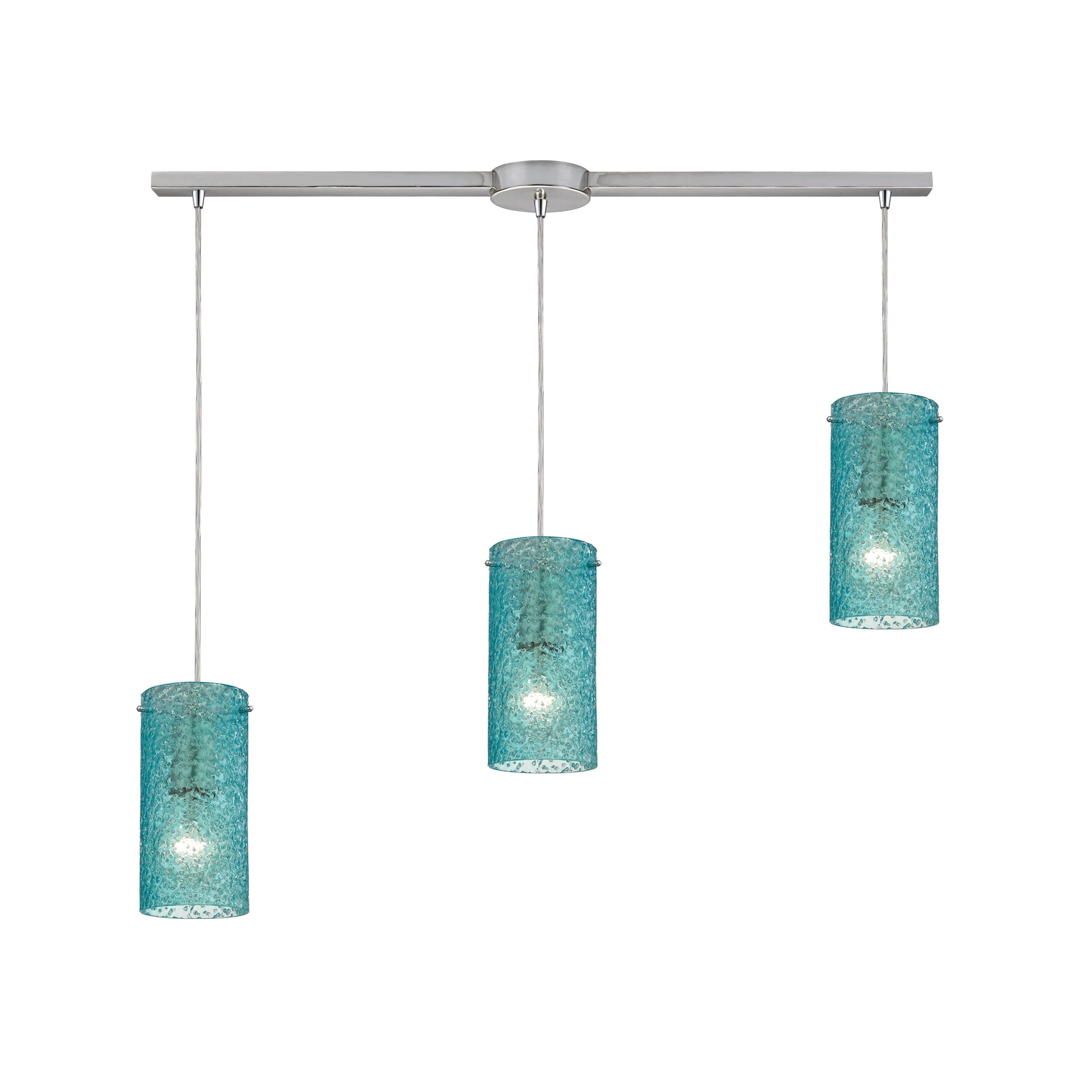 Ice Fragments 36" Wide 3-Light Slim Pendant