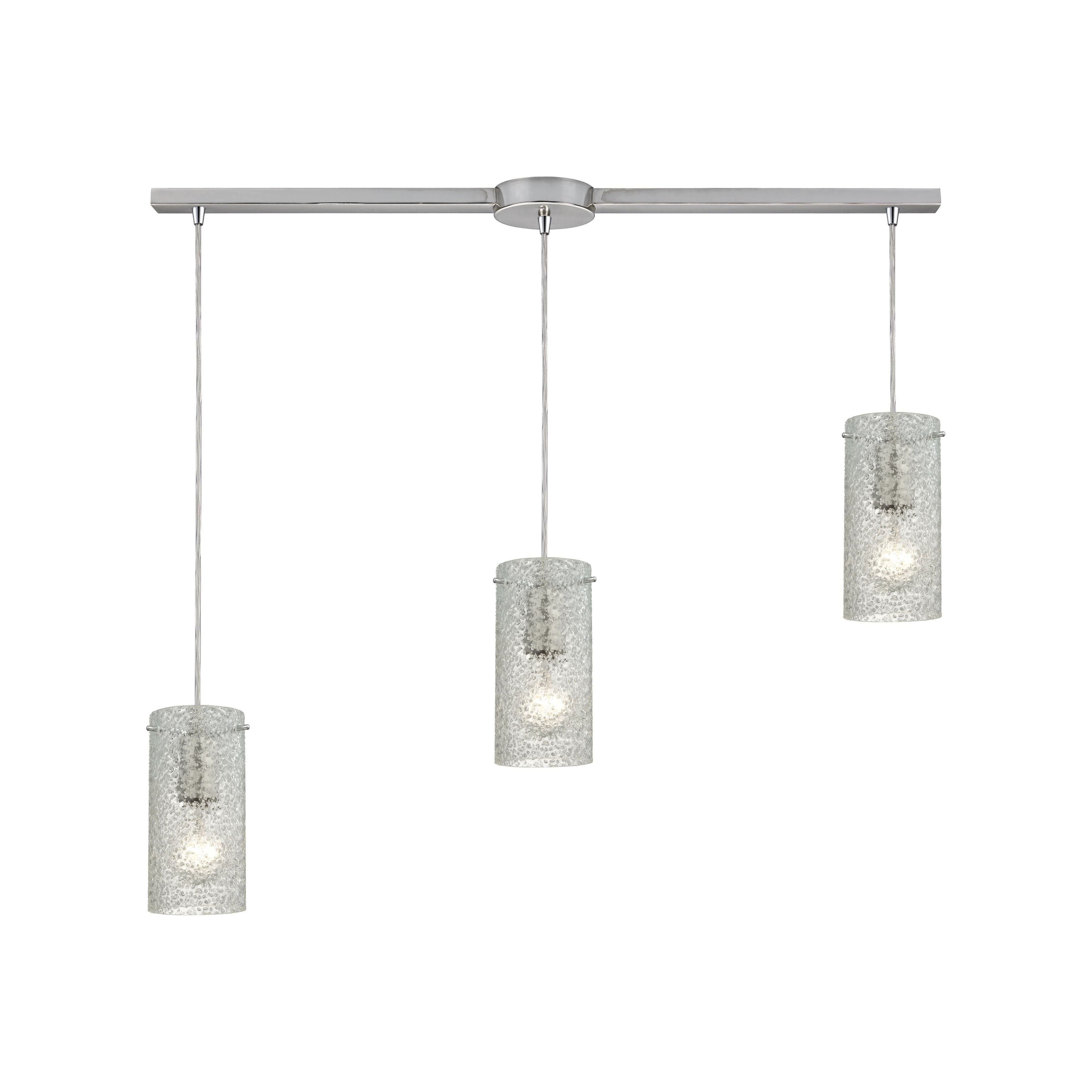 Ice Fragments 36" Wide 3-Light Slim Pendant