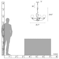 Flora 5-Arm Chandelier