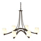 Oval Ribbon 6-Arm Chandelier