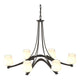 Oval Ribbon 6-Arm Chandelier