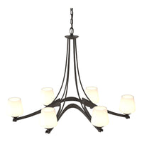 Oval Ribbon 6-Arm Chandelier