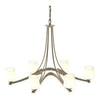 Oval Ribbon 6-Arm Chandelier