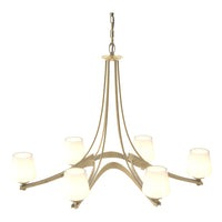 Oval Ribbon 6-Arm Chandelier