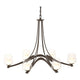 Oval Ribbon 6-Arm Chandelier
