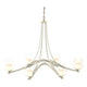 Oval Ribbon 6-Arm Chandelier