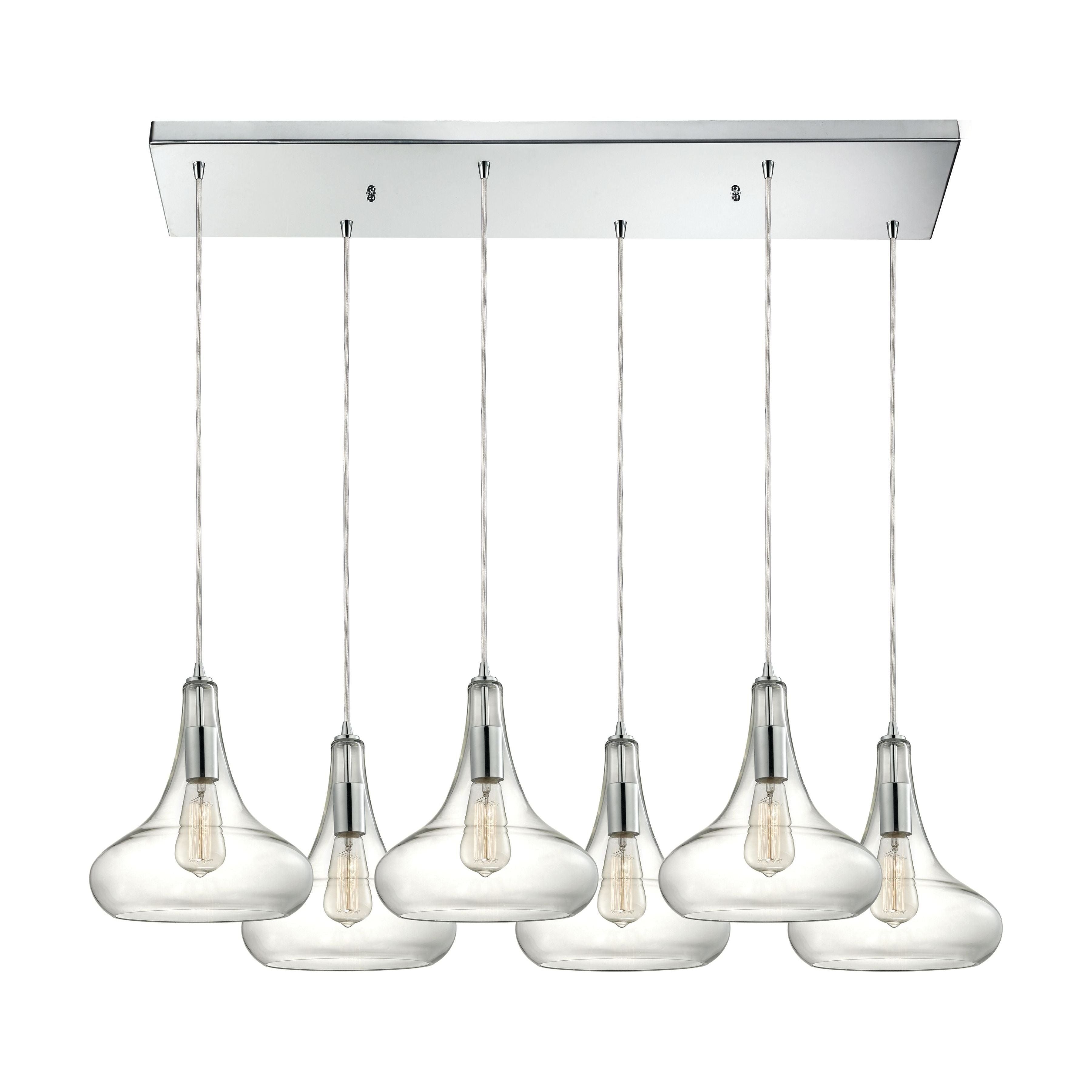 Orbital 30" Wide 6-Light Pendant