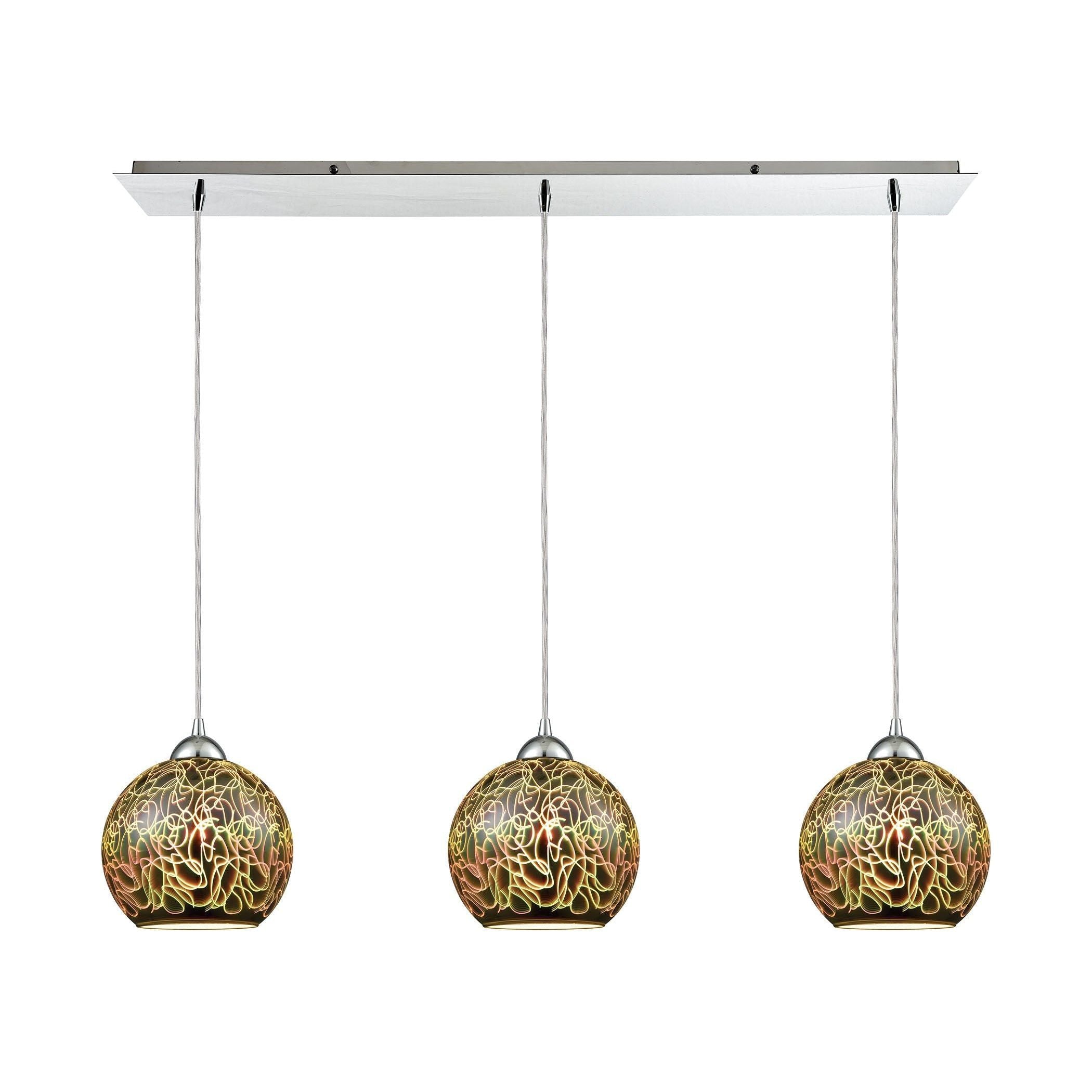 Illusions 36" Wide 3-Light Pendant