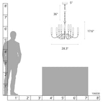 Lisse 10-Arm Chandelier