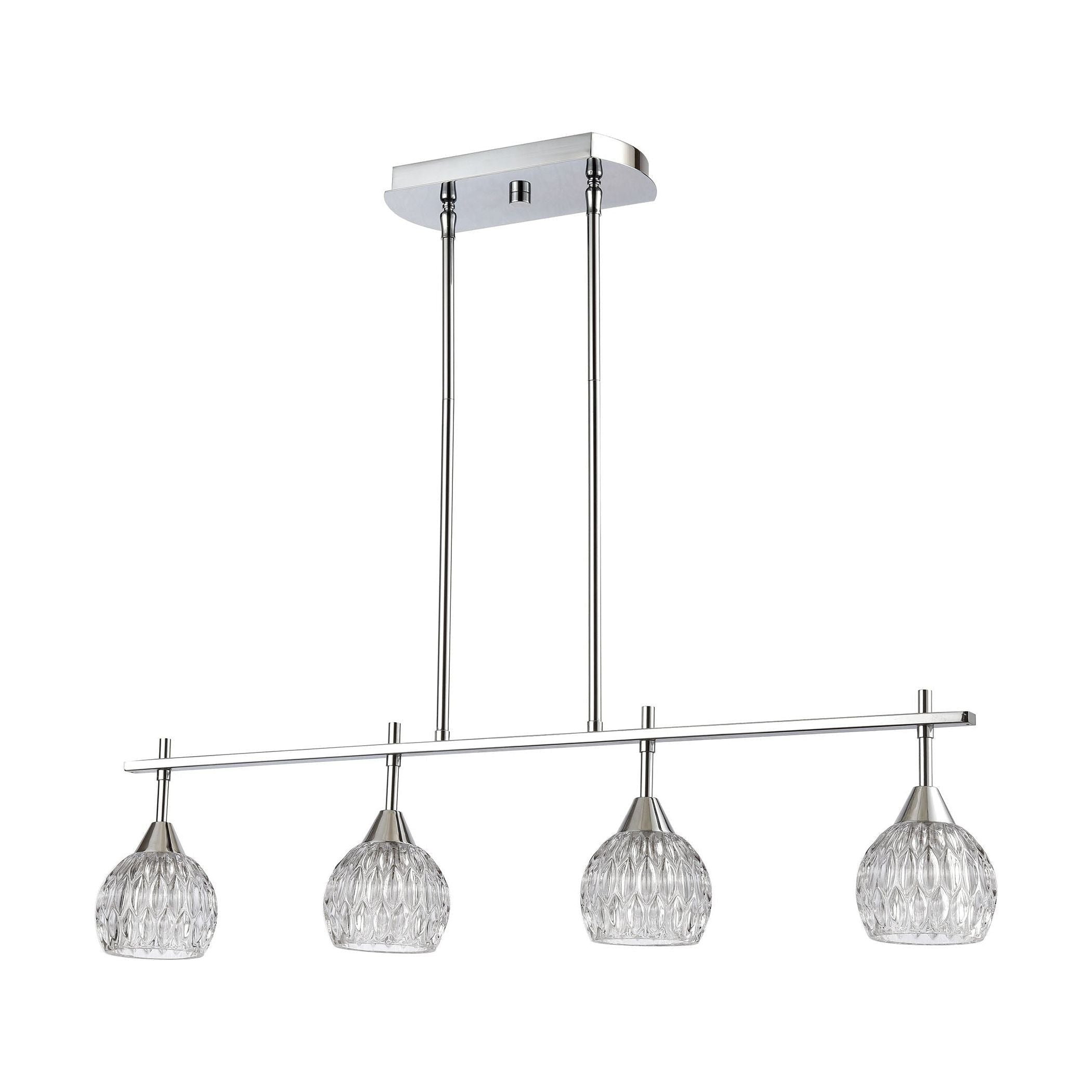 Kersey 34" Wide 4-Light Linear Chandelier