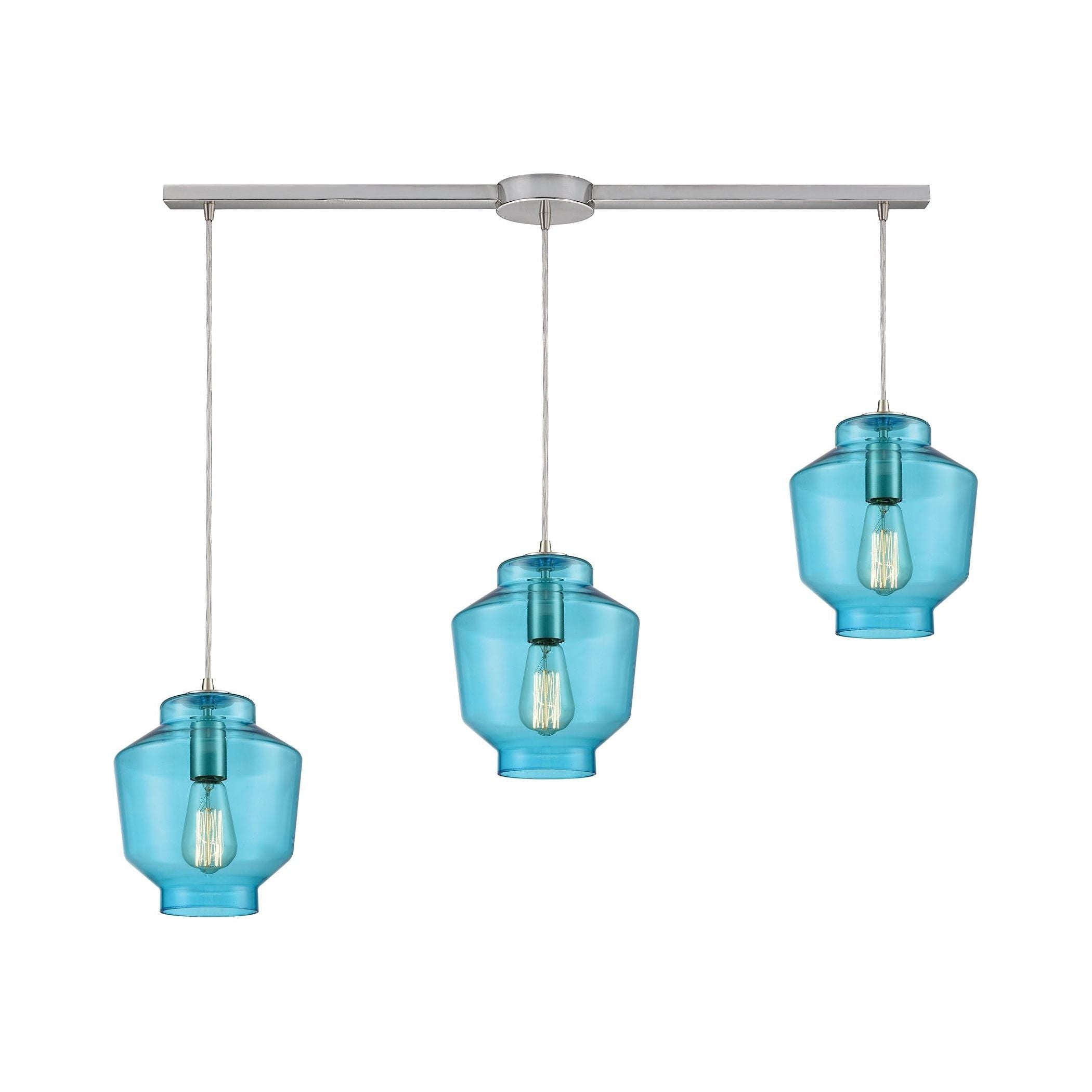 Barrel 38" 3-Light Linear Pendant