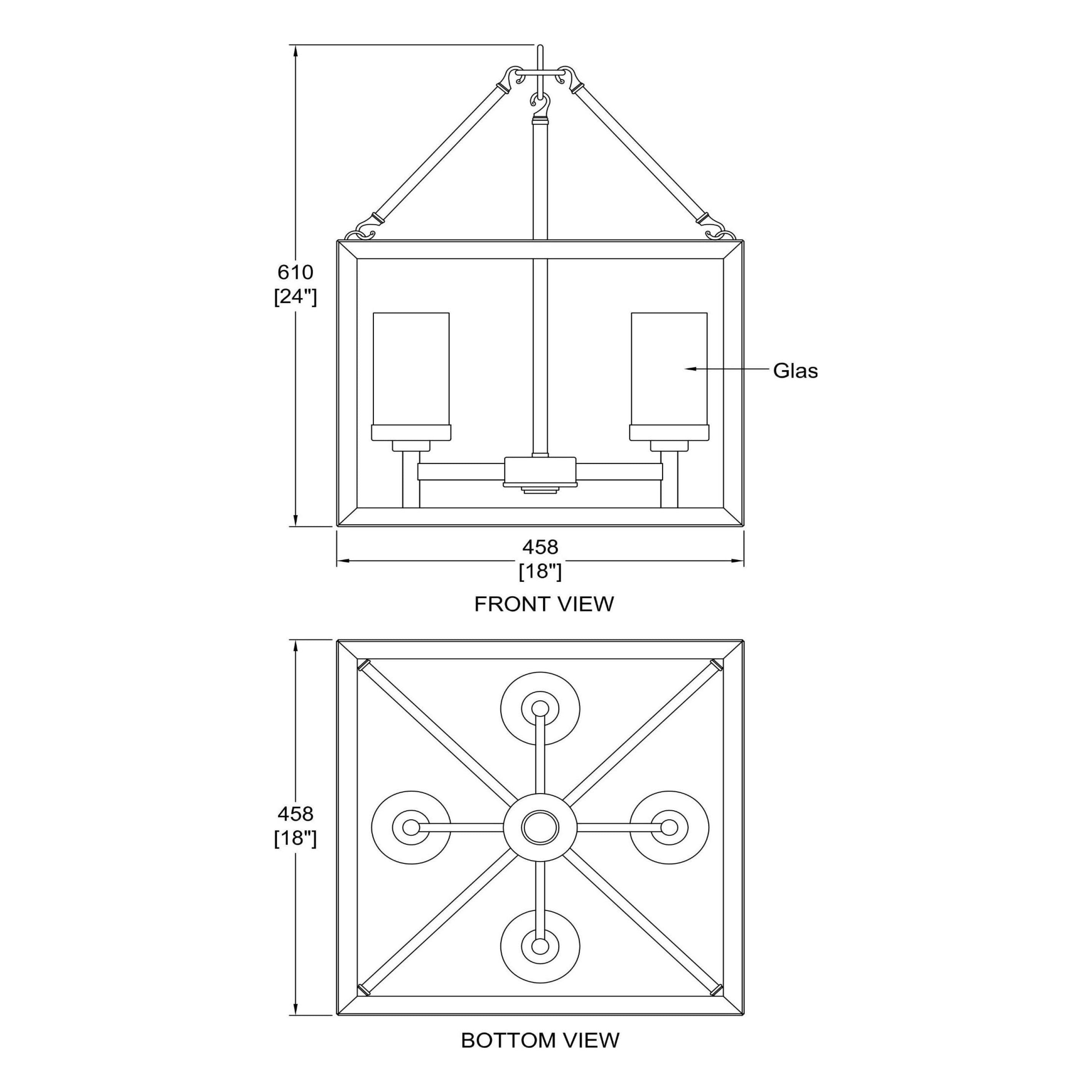 Heartland 4-Light 18" Chandelier