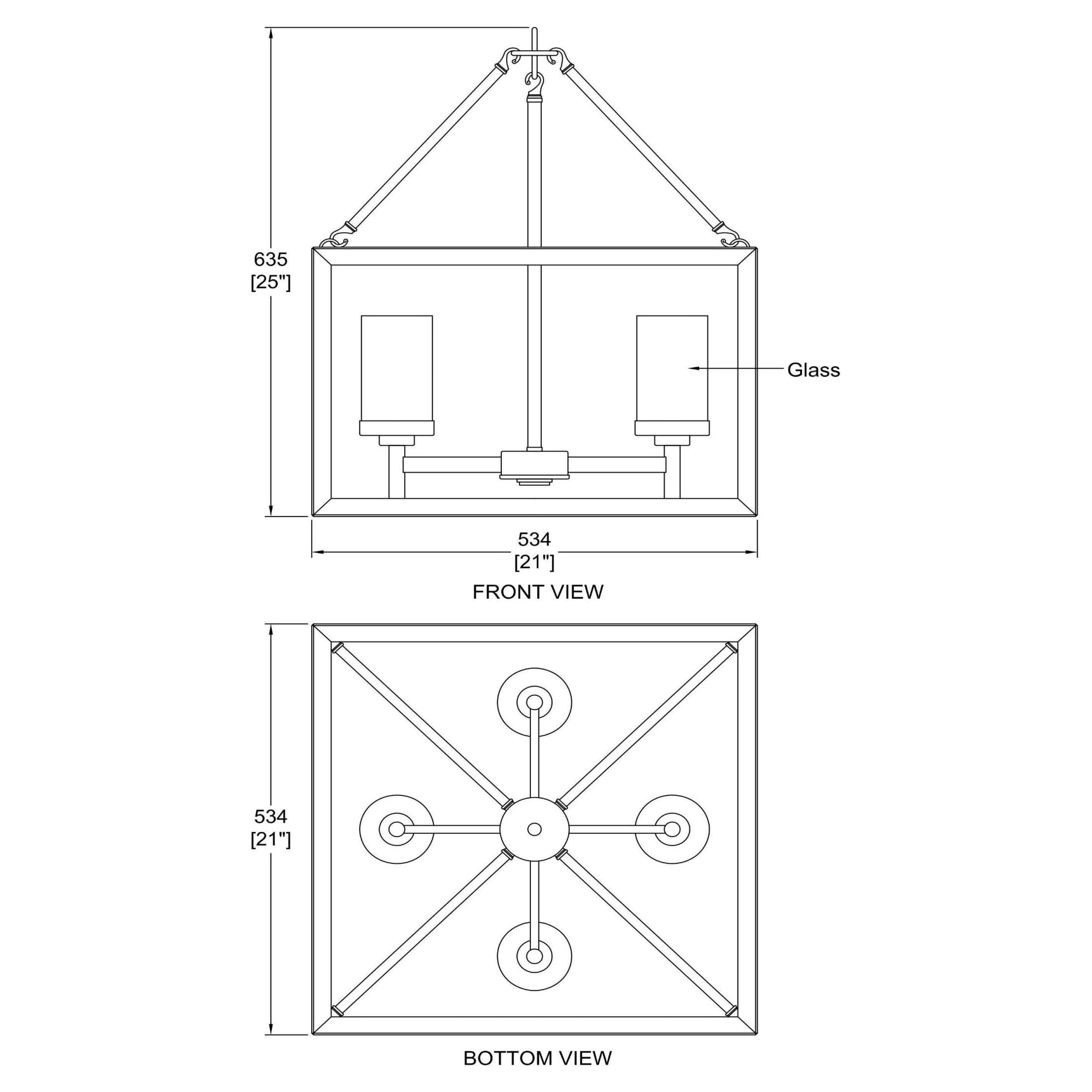 Heartland 4-Light 21" Chandelier