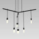 Suspenders 24" 1-Tier Tri-Bar with Etched Chiclet Luminaires