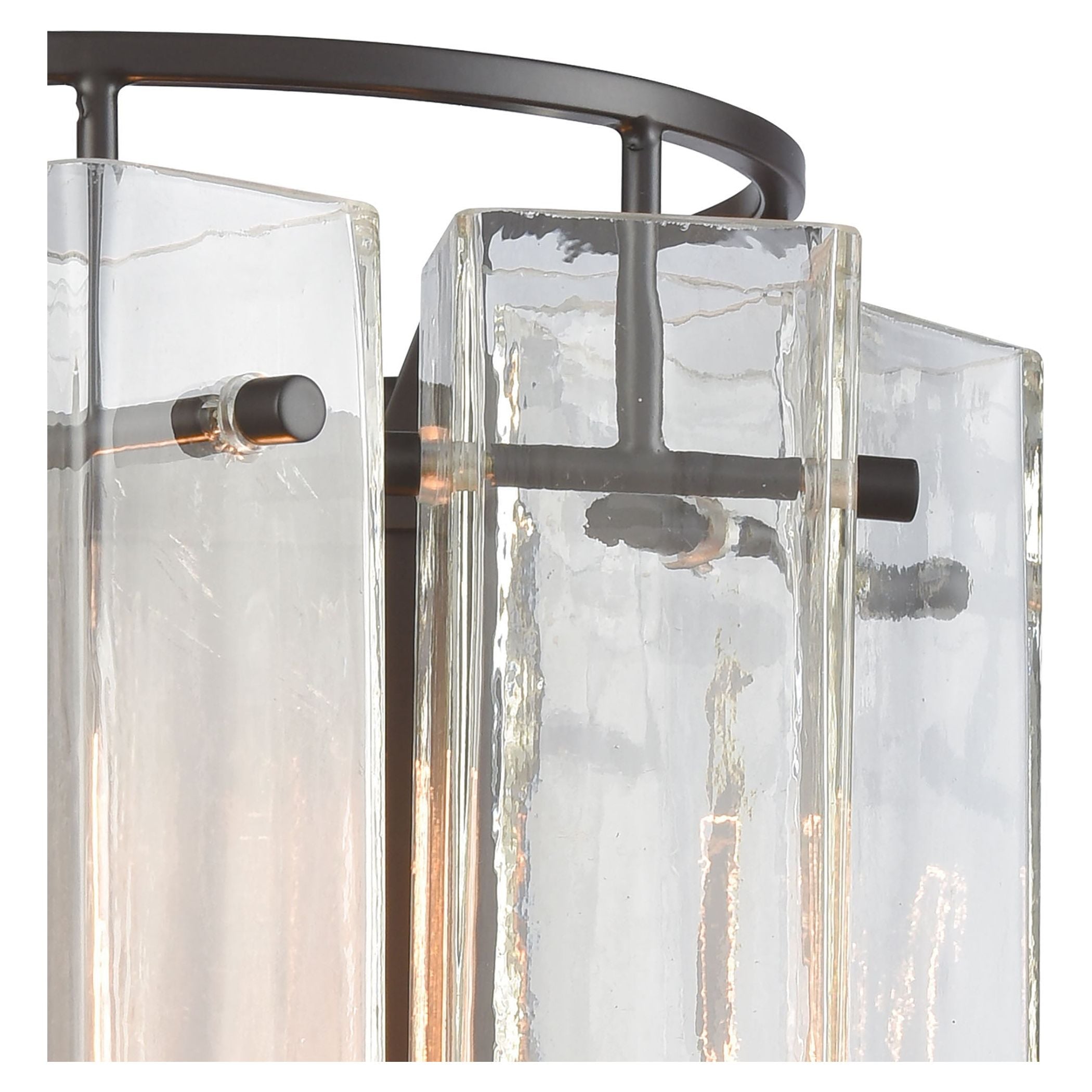 Cubic Glass 12" High 1-Light Sconce