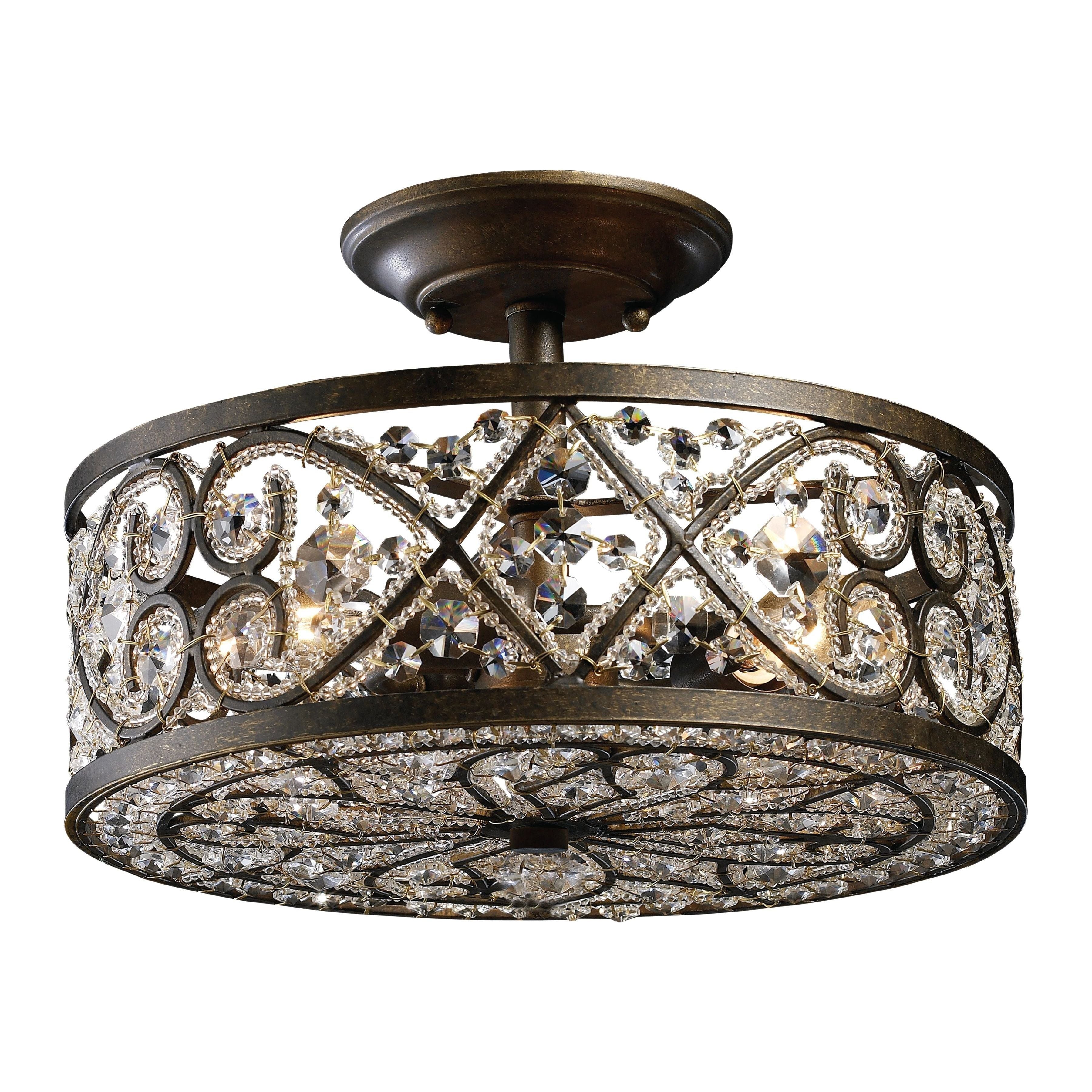 Amherst 13" Wide 4-Light Semi Flush Mount