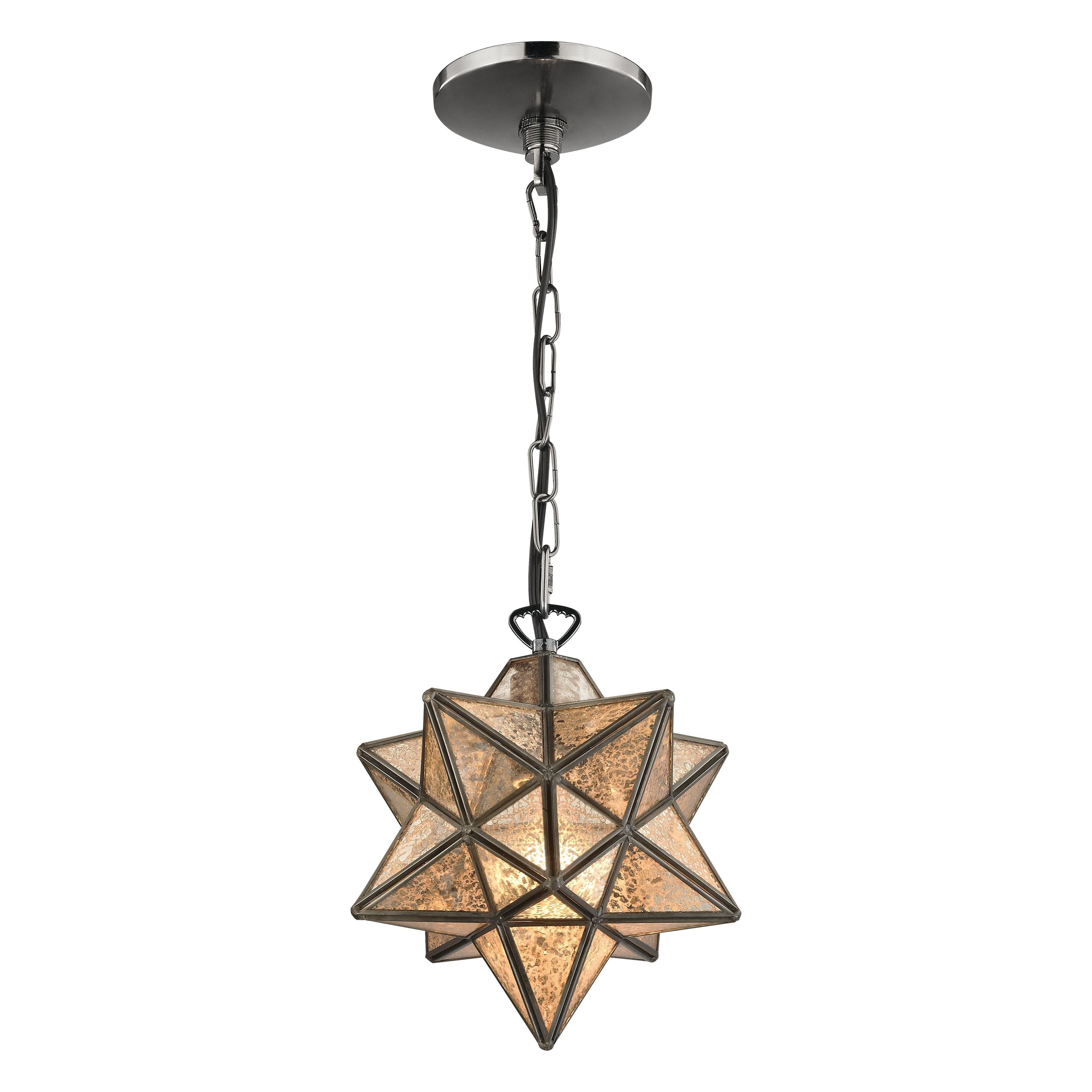 Moravian Star 9" Wide 1-Light Mini Pendant